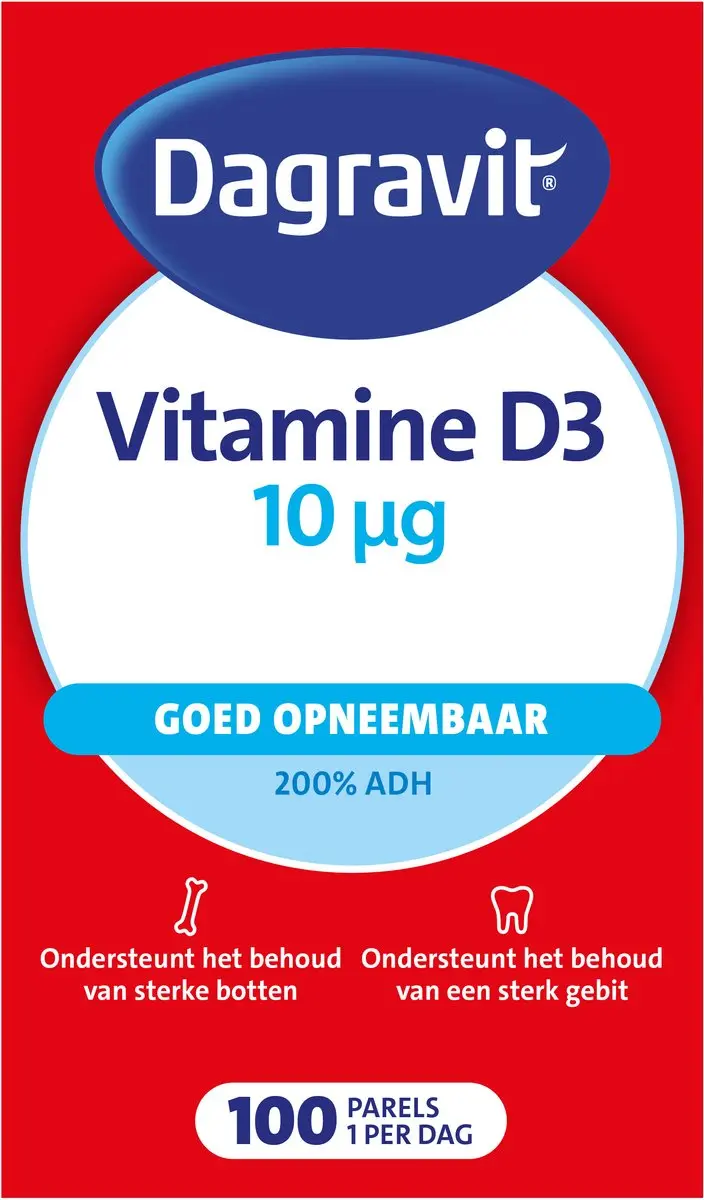 Dagravit Vitamine D 10µg Parels