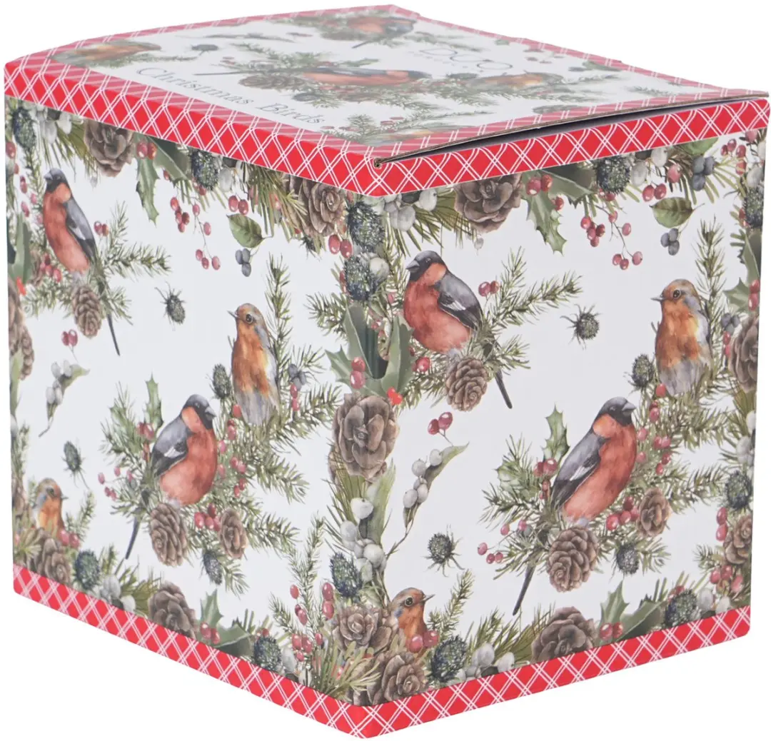 Duo Christmas Birds Mok met Zeef en Deksel 430ml - Multicolor