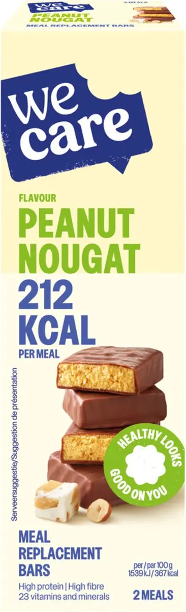 weCare Meal Replacement Bar Pindakaas Nougat 116g