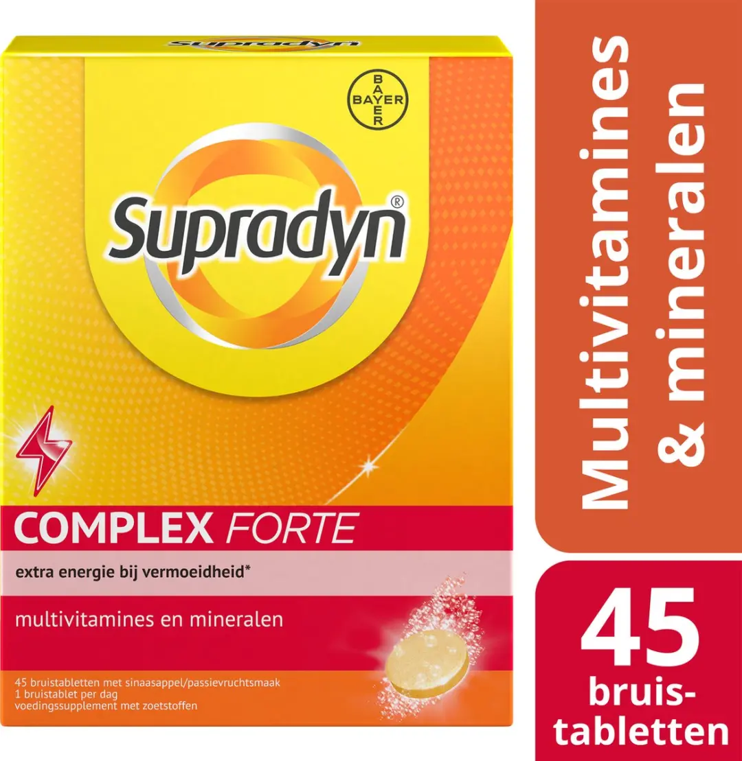 Supradyn Complex Forte Bruistabletten 45 Stuks - Sinaasappel/Passievrucht