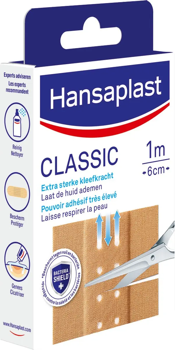Hansaplast Classic Pleisters 100x60mm - 10 Stuks