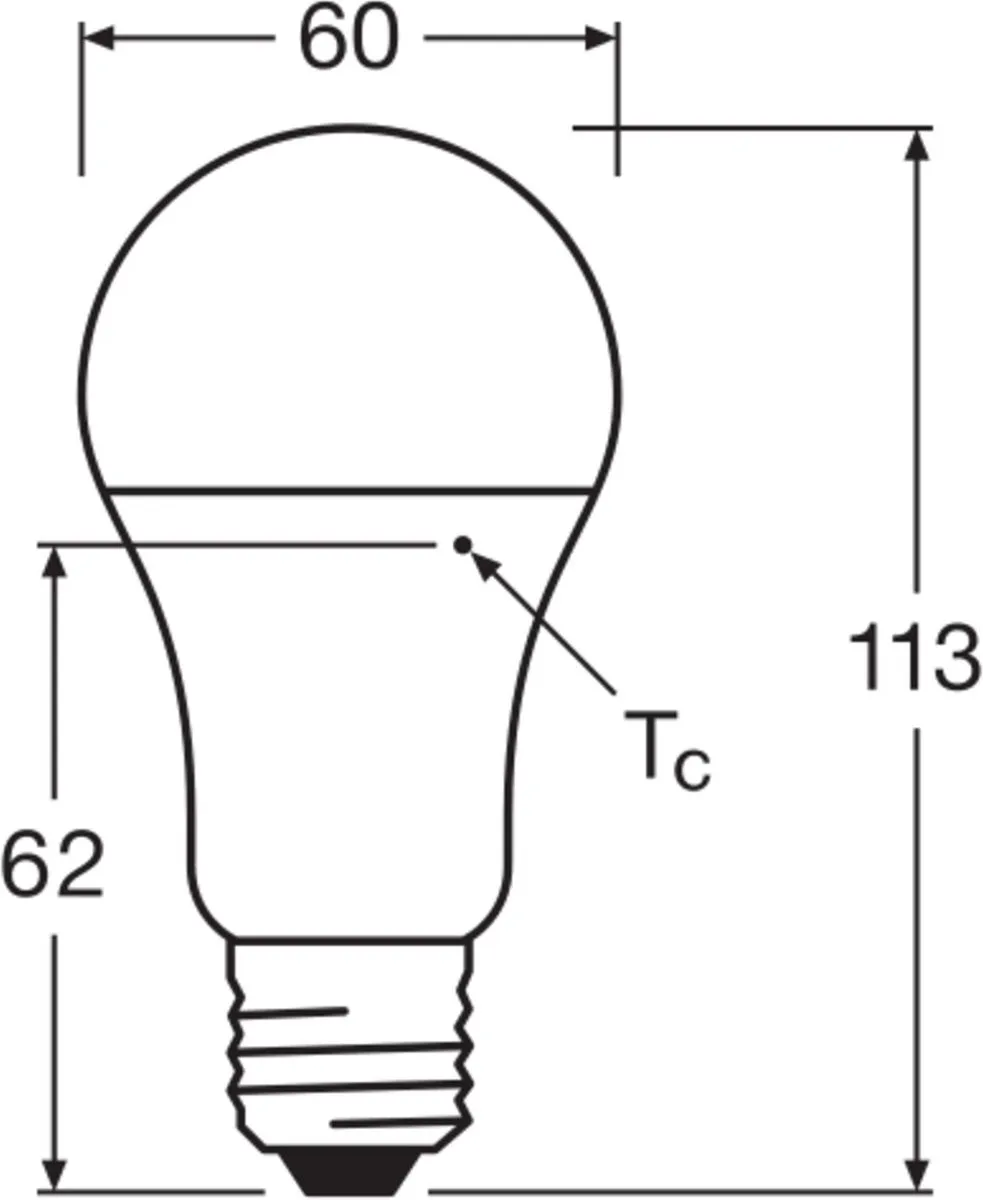 LEDVANCE Classic LED E27 Peer Mat 10W - 1055lm Warm Wit - afbeelding 4 van 6