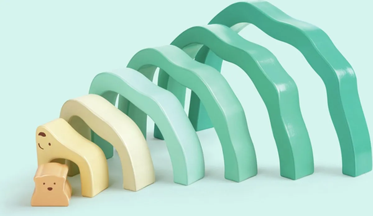 Hape Arctic IJsbeer Stapelblokken E0490A