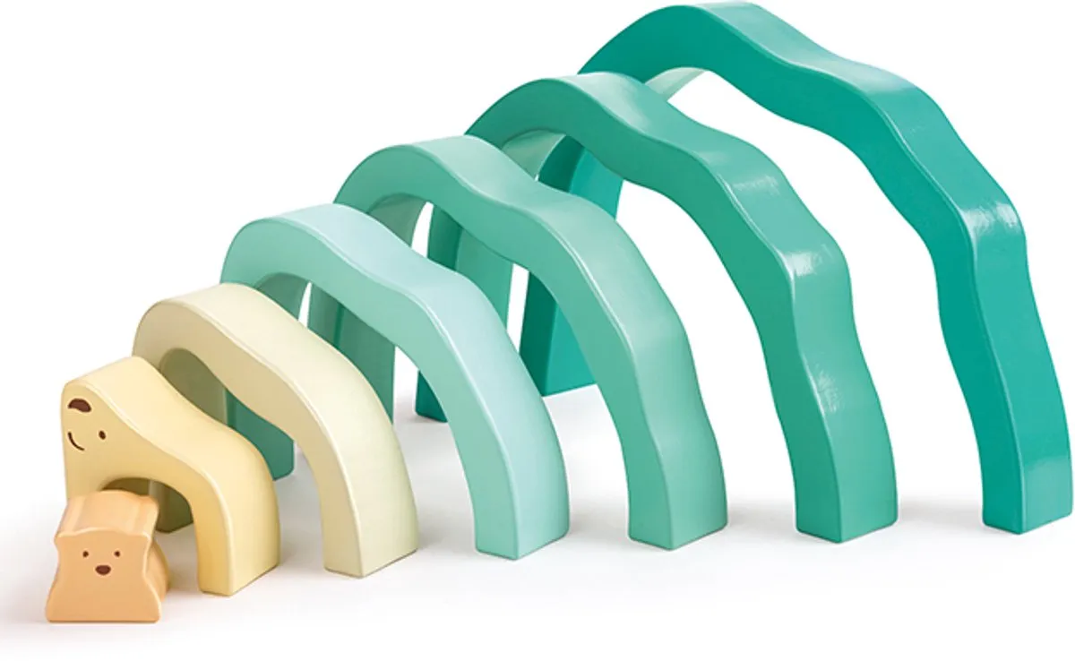 Hape Arctic IJsbeer Stapelblokken E0490A - Veelkleurig