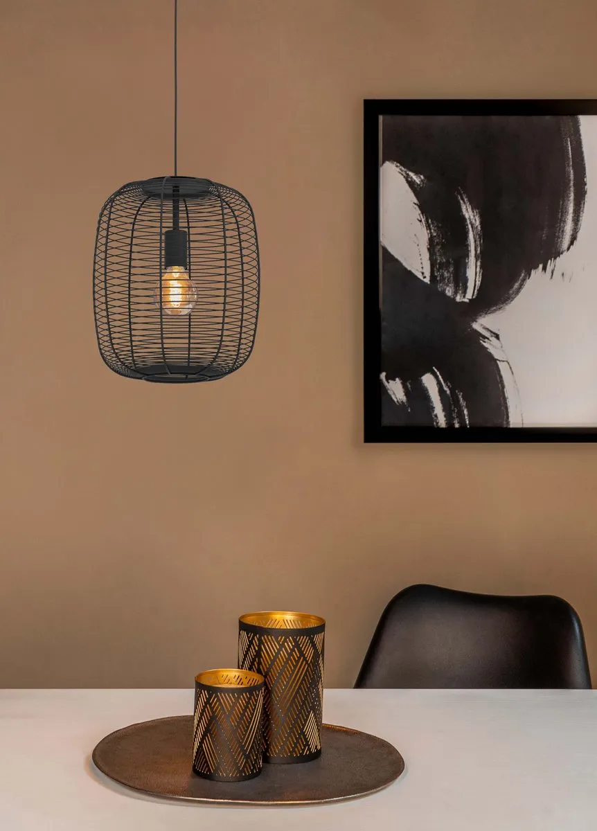 Eglo Rinroe Hanglamp E27 - 5 Lichts - Ø32,5cm - Zwart