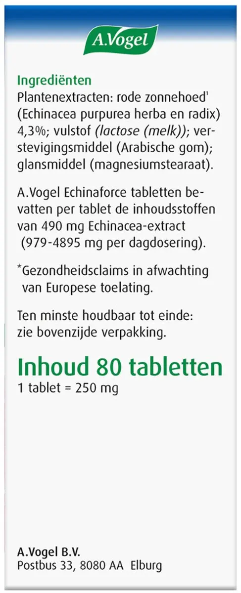 A.Vogel Echinaforce Tabletten 80 Stuks