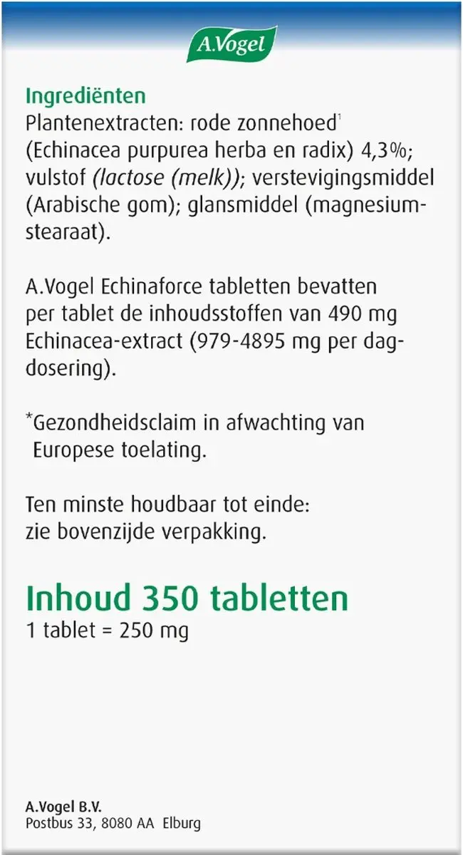 A.Vogel Echinaforce Tabletten 80 Stuks