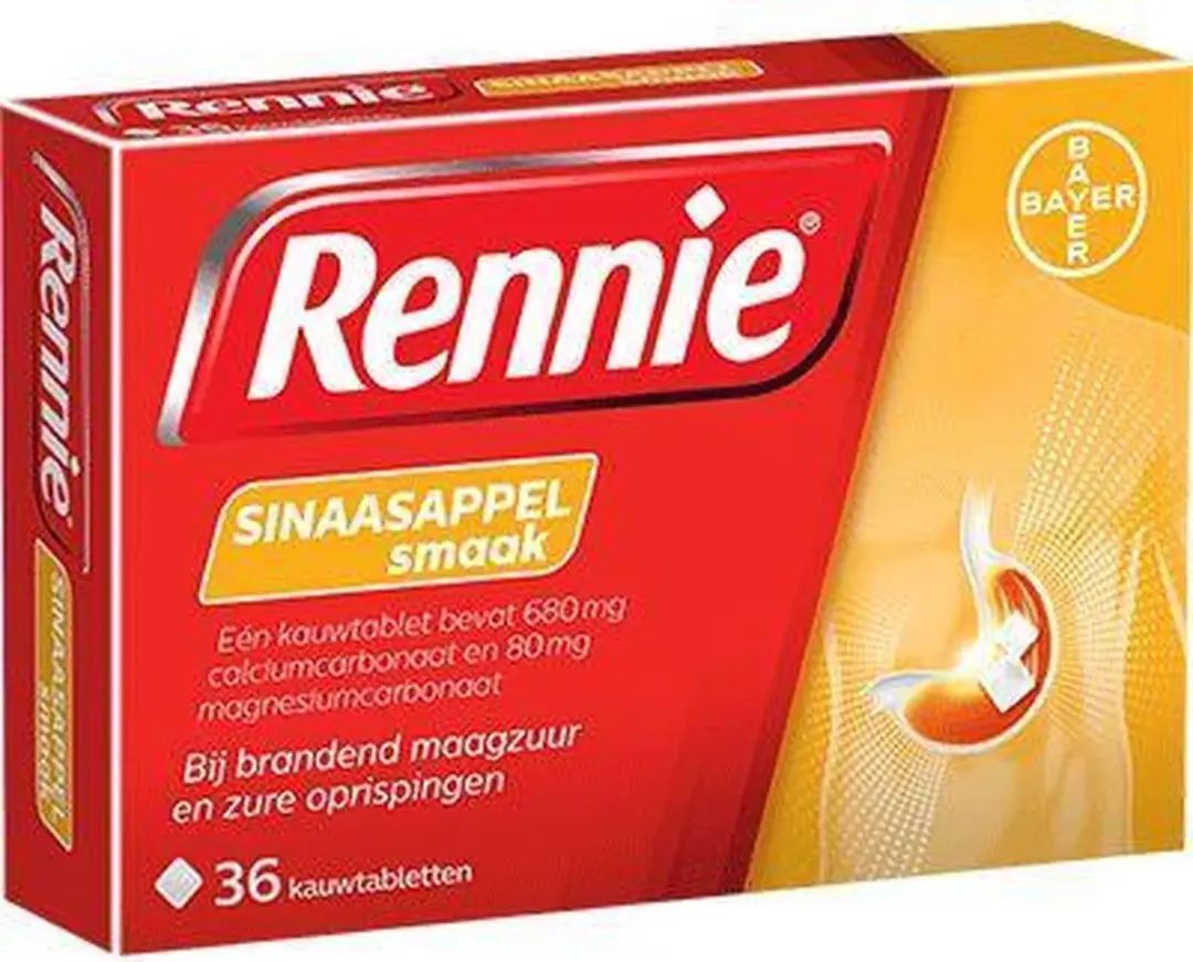 Rennie Sinaasappel Kauwtabletten 36 Stuks