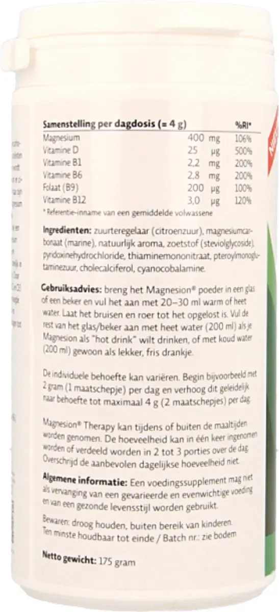 Magnesion Vedax Therapy Mineralen 175g