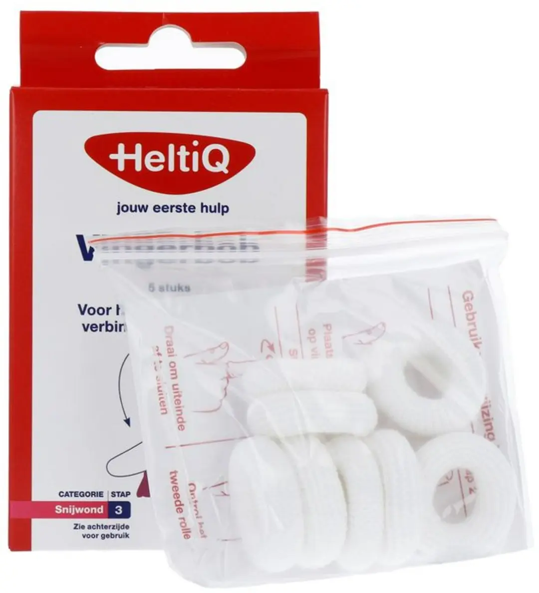 Heltiq Vingerbob Doosje 5 Stuks - Wit