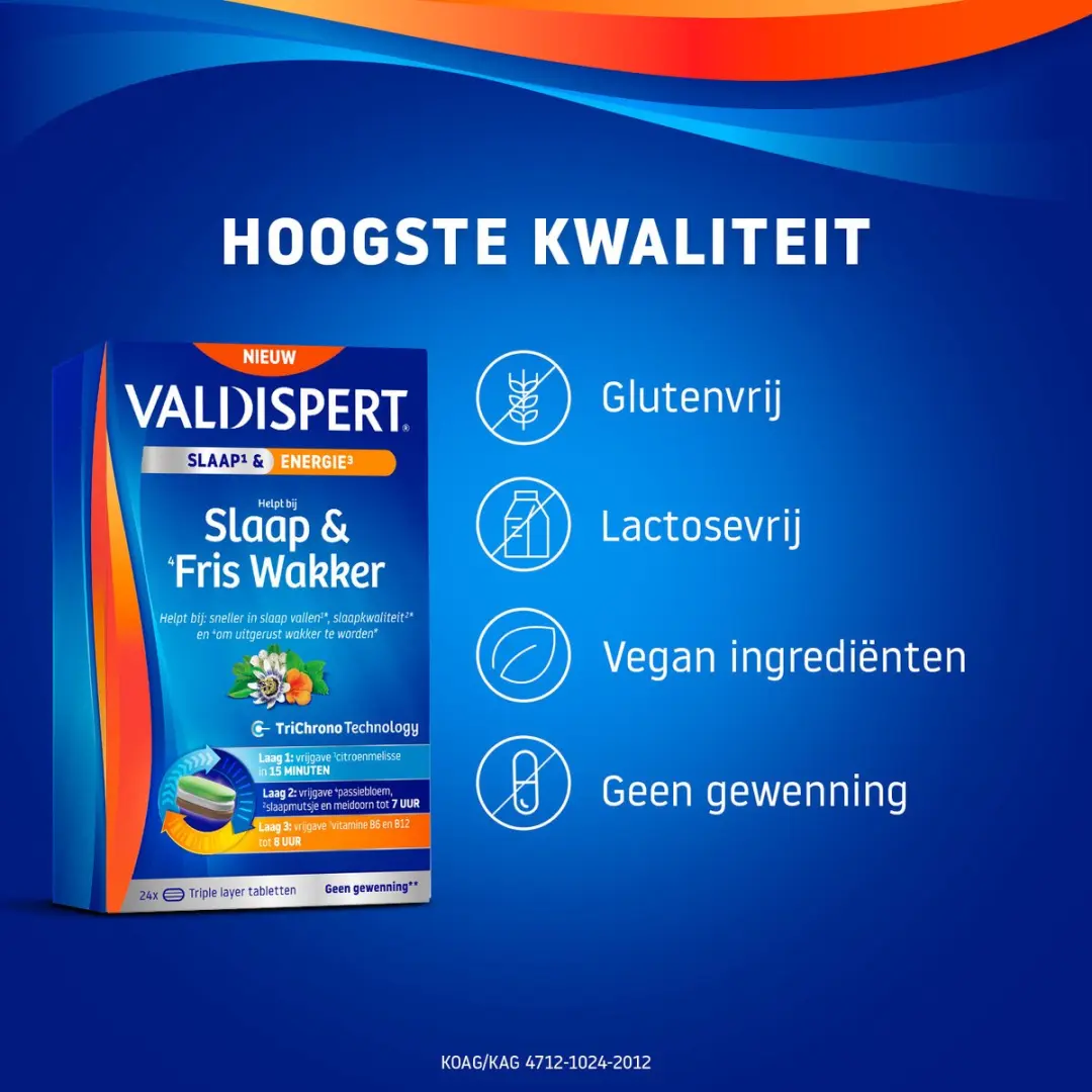 Valdispert Slaap & Fris Wakker 24 Tabletten - 44g
