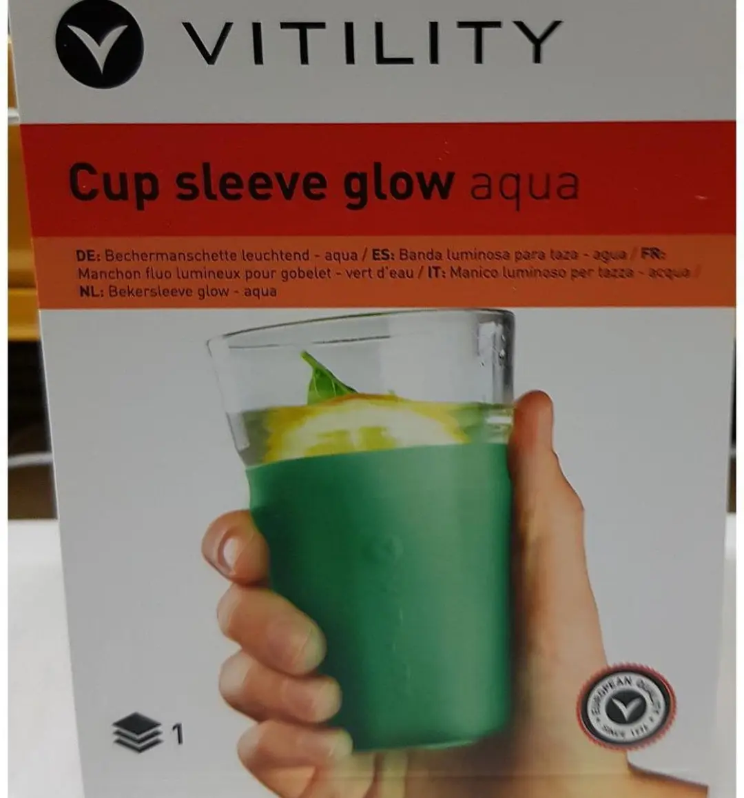 Vitility Cup Sleeve Glow Aqua