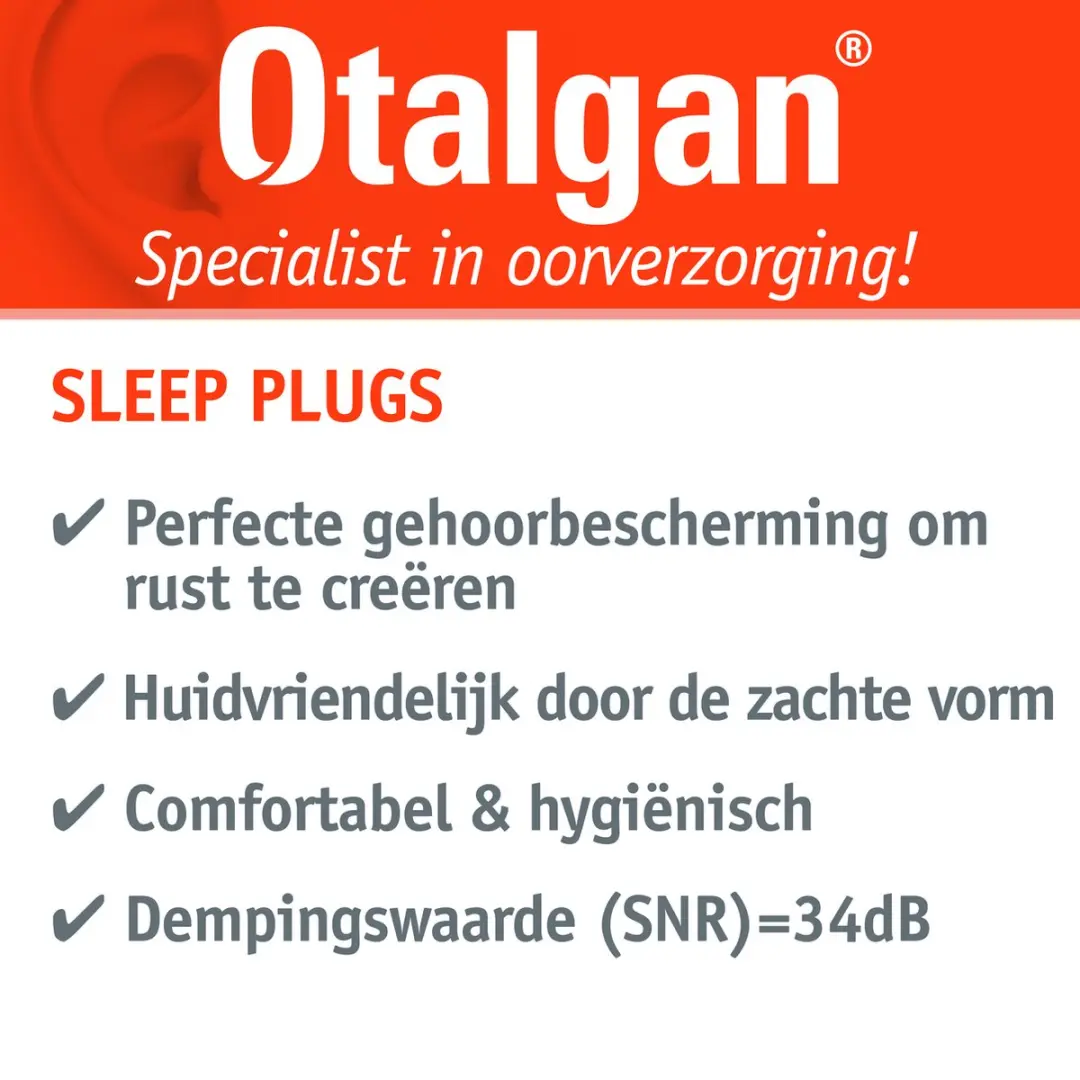 Otalgan Sleep Plugs Oordoppen - 20 Stuks - Blauw - afbeelding 6 van 6
