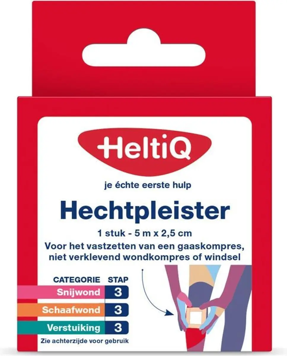 HeltiQ Hechtpleister 2,5cm x 5m