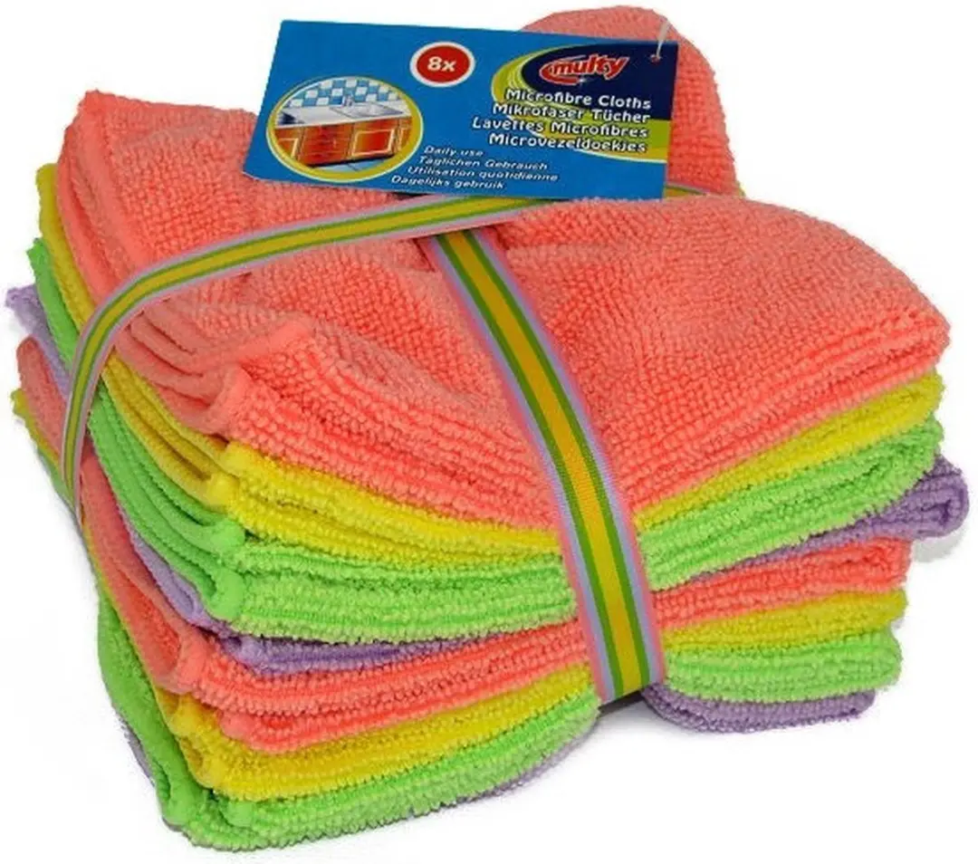 Multy Microvezeldoekjes - 8 Stuks Meerkleurig