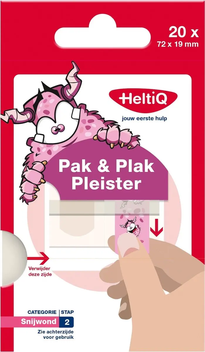 HeltiQ Pak & Plak Pleisters Roze - 20 Stuks