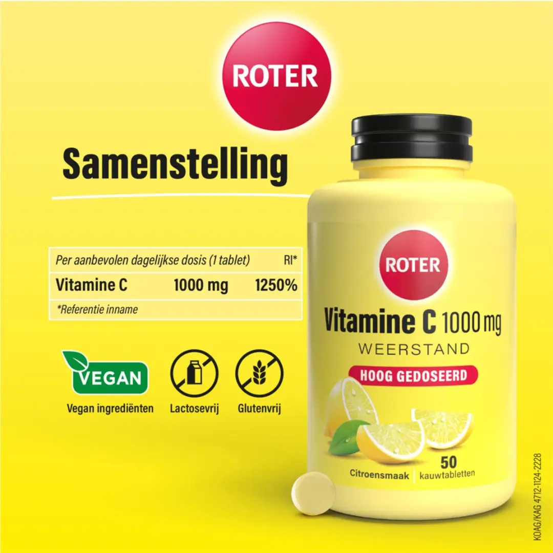 Roter Vitamine C 1000mg Kauwtabletten - 200g (4x50)