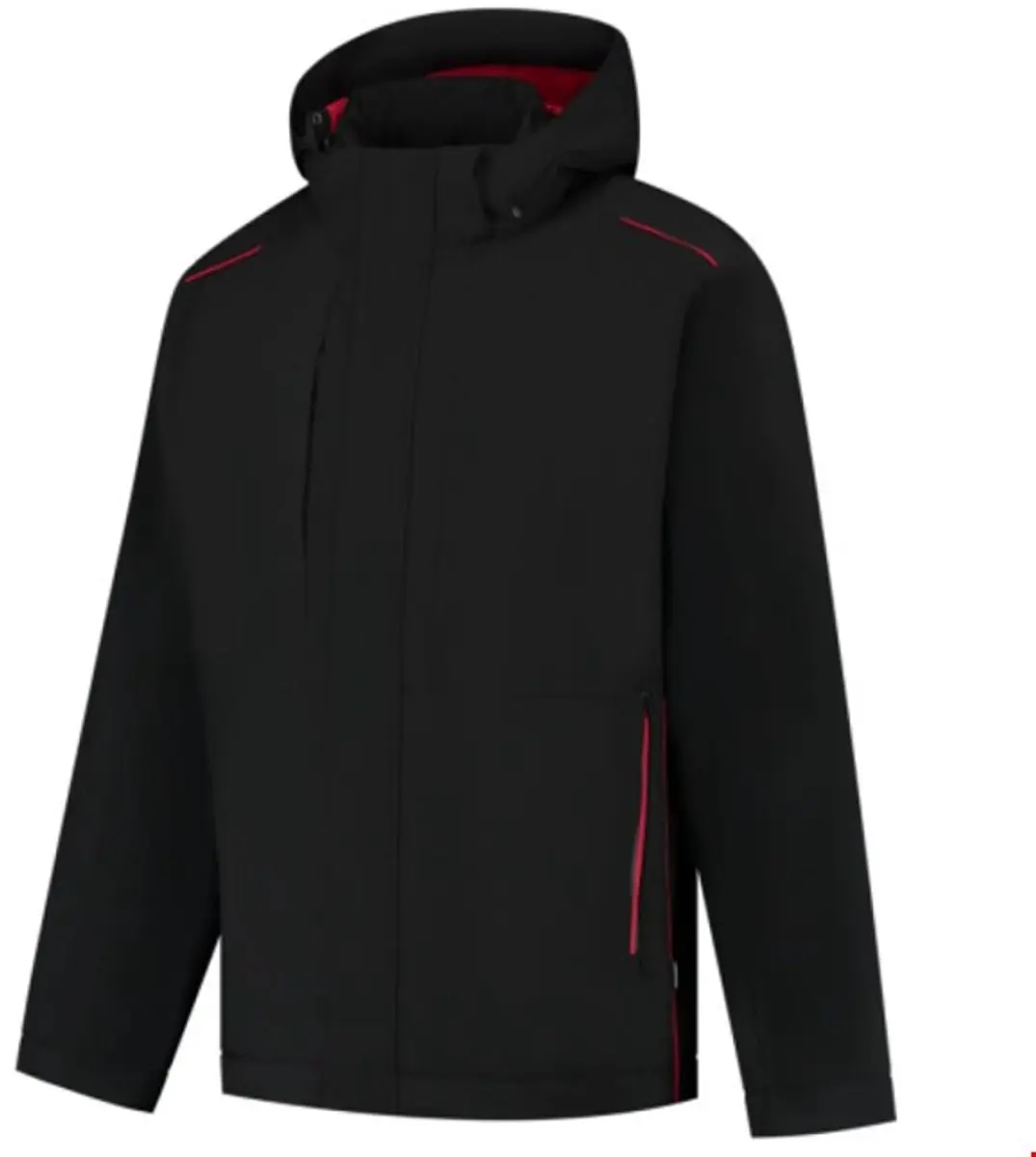 Tricorp Winter Tech Shell Accent - XS - Zwart/Rood