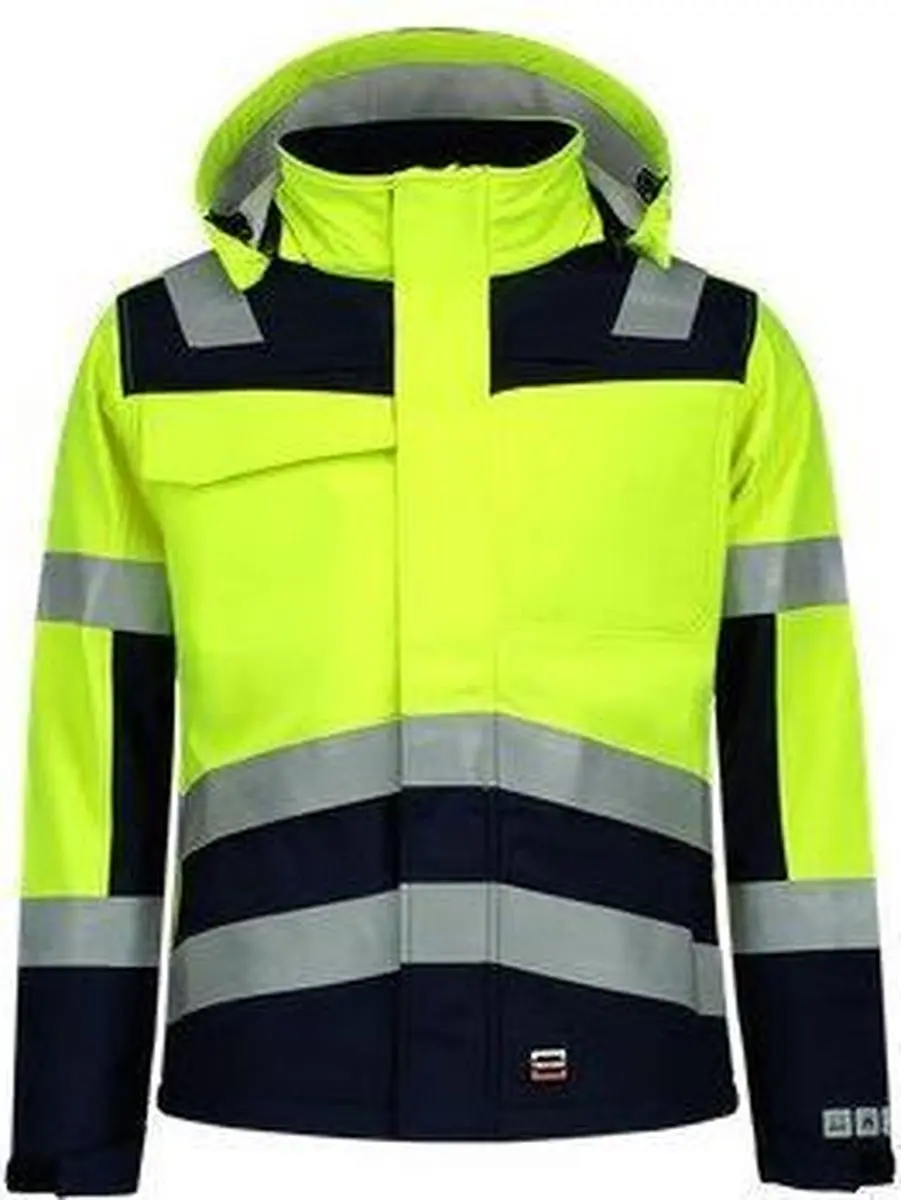 Tricorp Softshell Multinorm 3011 5XL - Fluor geel/donkerblauw - afbeelding 6 van 6
