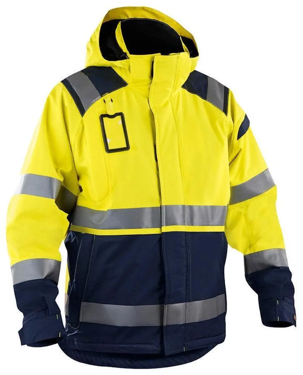 Blåkläder 4987-1987 Shell Jack High Vis - 4XL - Geel/Marineblauw