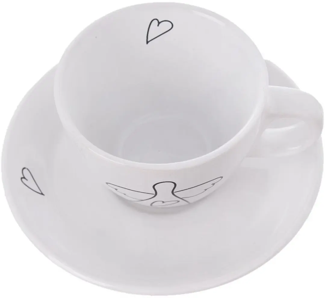 Orion Keramische Espresso Kopjes 90ml - Set van 2 - Wit - afbeelding 6 van 6