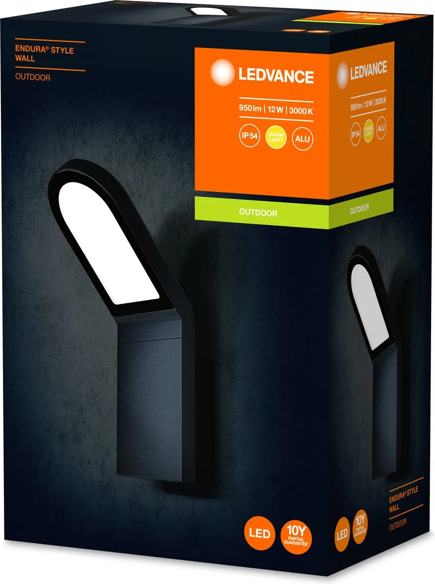 LEDVANCE Endura Style Wall Wand- en Plafondarmatuur 11,5W - Warmwit 3000K - Donkergrijs - afbeelding 6 van 6