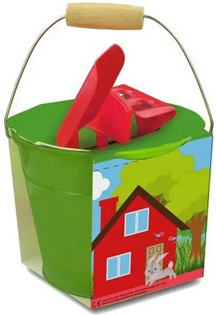 Talen Tools Emmertje met speelgoed/tools - Roze & Groen