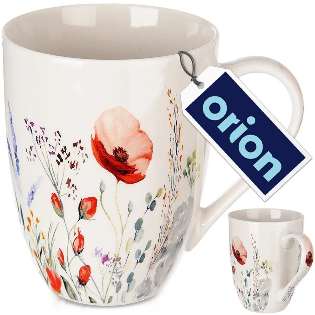 Orion Maki Serie Porseleinen Beker 360ml - Bloemen Decor