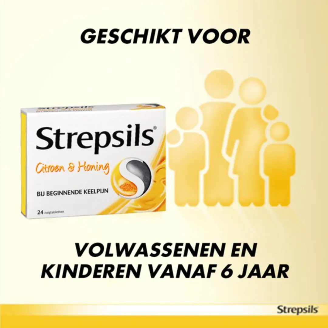 Strepsils Citroen & Honing Zuigtabletten - 48 Stuks