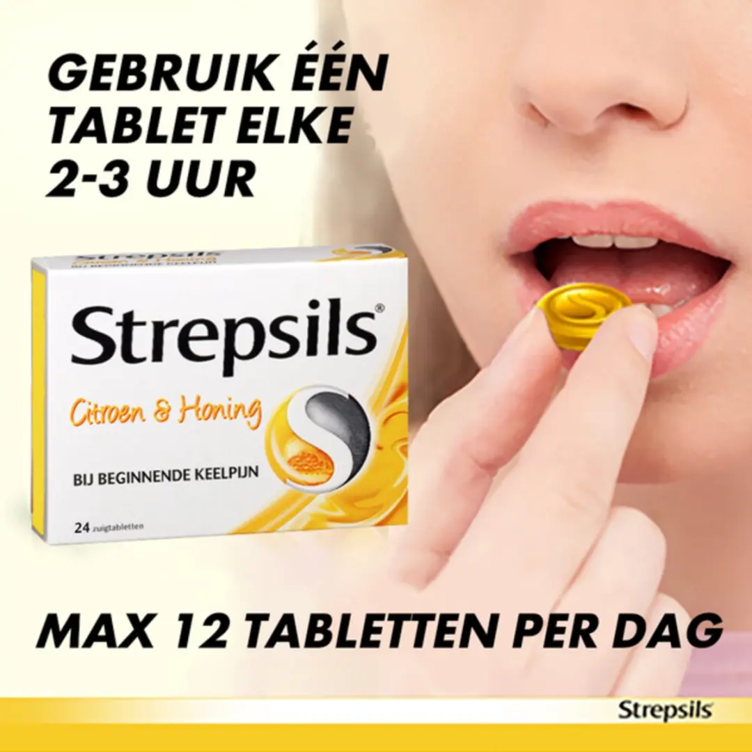 Strepsils Citroen & Honing Zuigtabletten - 48 Stuks