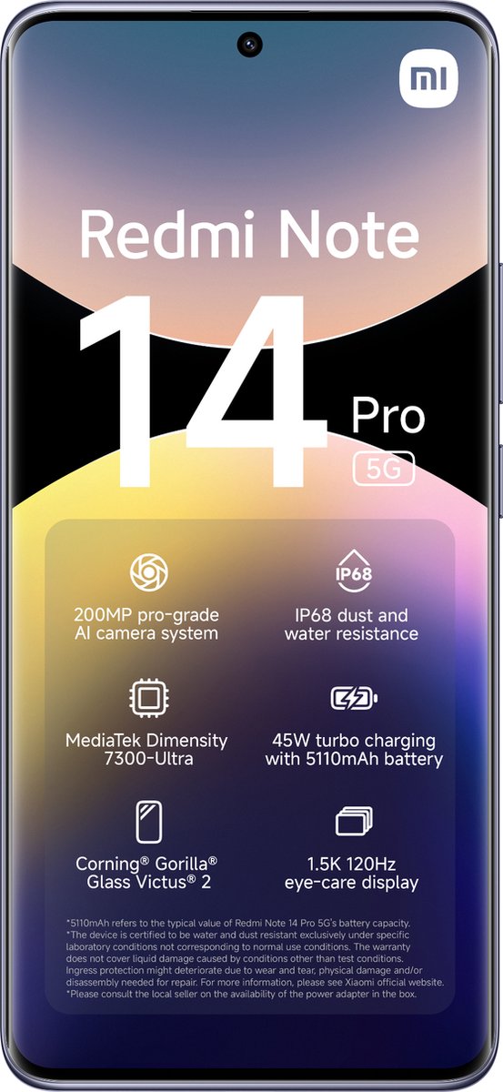 Xiaomi Redmi Note 14 Pro - 5G - 8GB/256GB - Lavender Paars