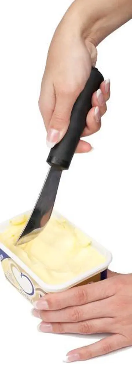Vitility 70210060 Ergonomisch Mes - Zilver/Zwart