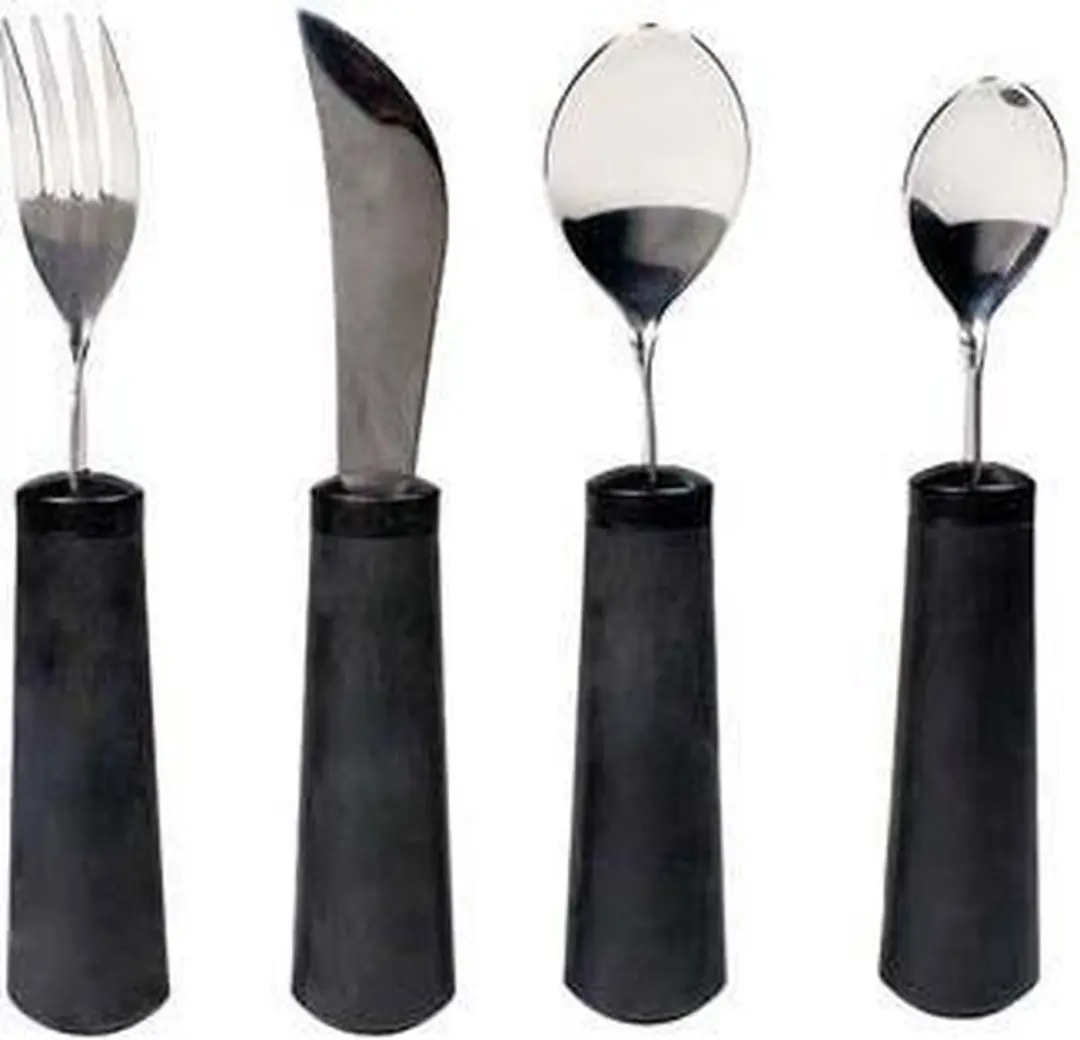 Vitility 70210060 Ergonomisch Mes - Zilver/Zwart