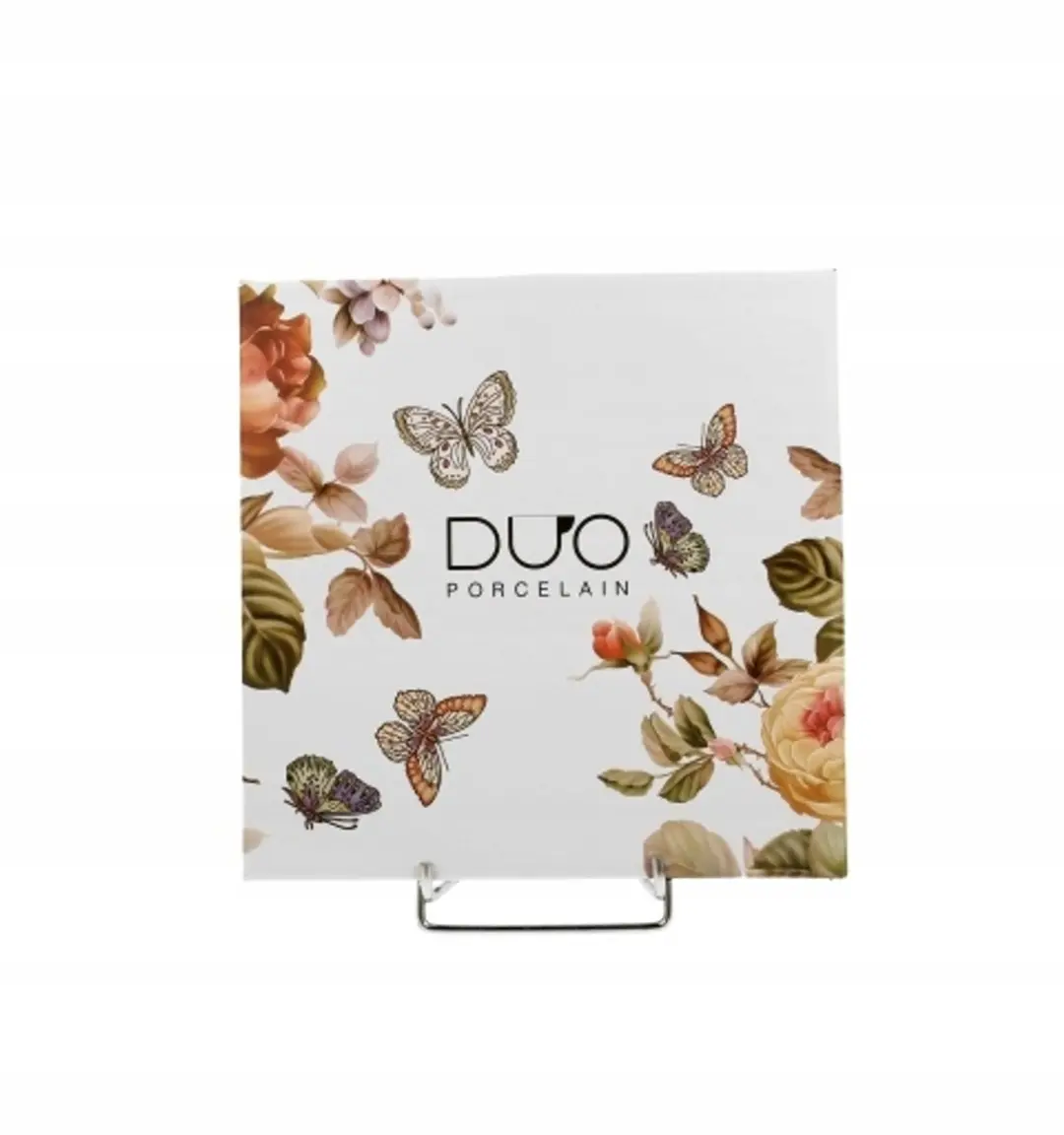 Duo Zahra Porseleinen Dessertborden Set 2 Stuks - Bloemendesign Multicolor