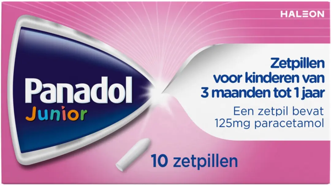Panadol Junior Paracetamol 125mg Zetpillen - 10 Stuks