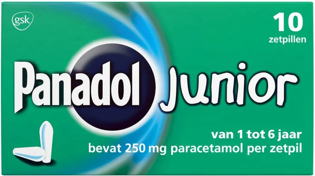 Panadol Junior Paracetamol 250mg Zetpillen - 20 Stuks