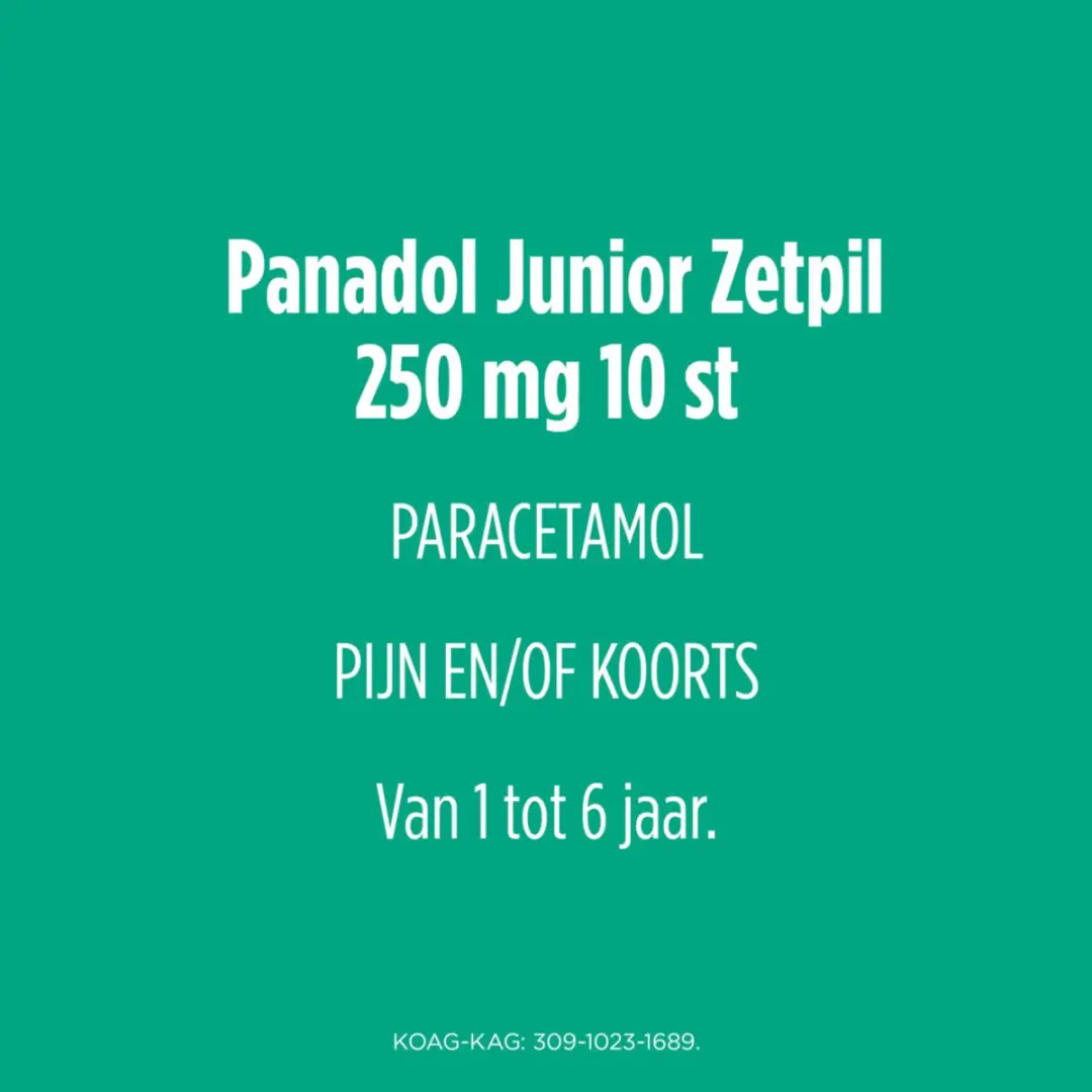 Panadol Junior Paracetamol 250mg Zetpillen