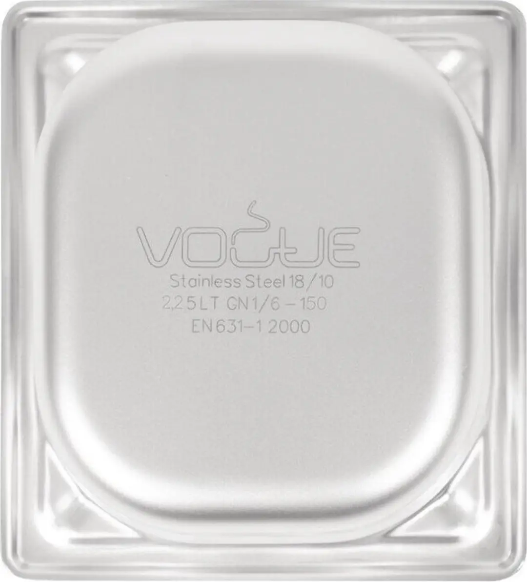 Vogue RVS GN 1/6 Bak 150mm - Grijs
