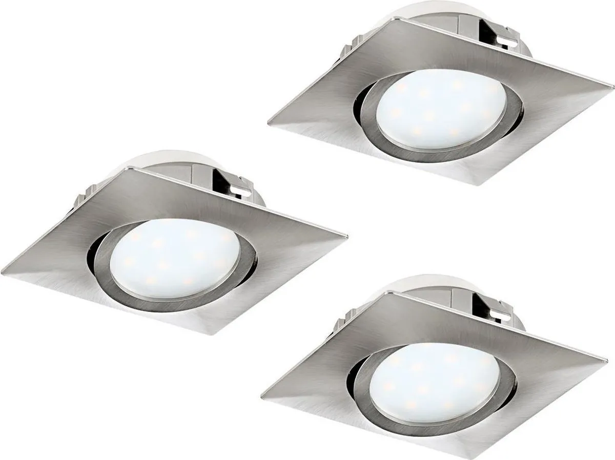 Eglo Pineda Inbouwarmatuur 3 Lichtpunten Nikkel-Mat