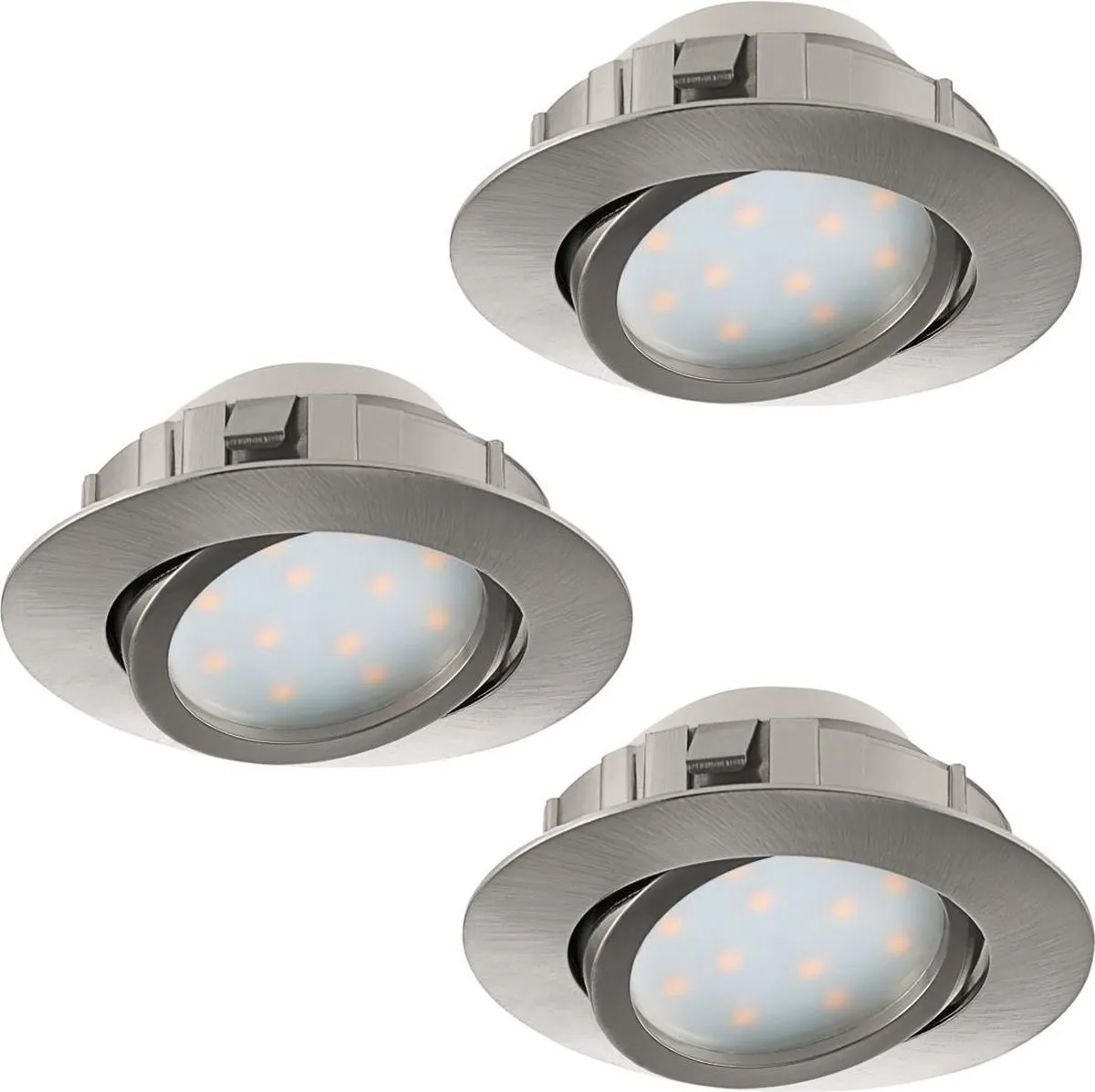 Eglo Pineda Inbouwarmatuur 3 Lichtpunten Nikkel-Mat