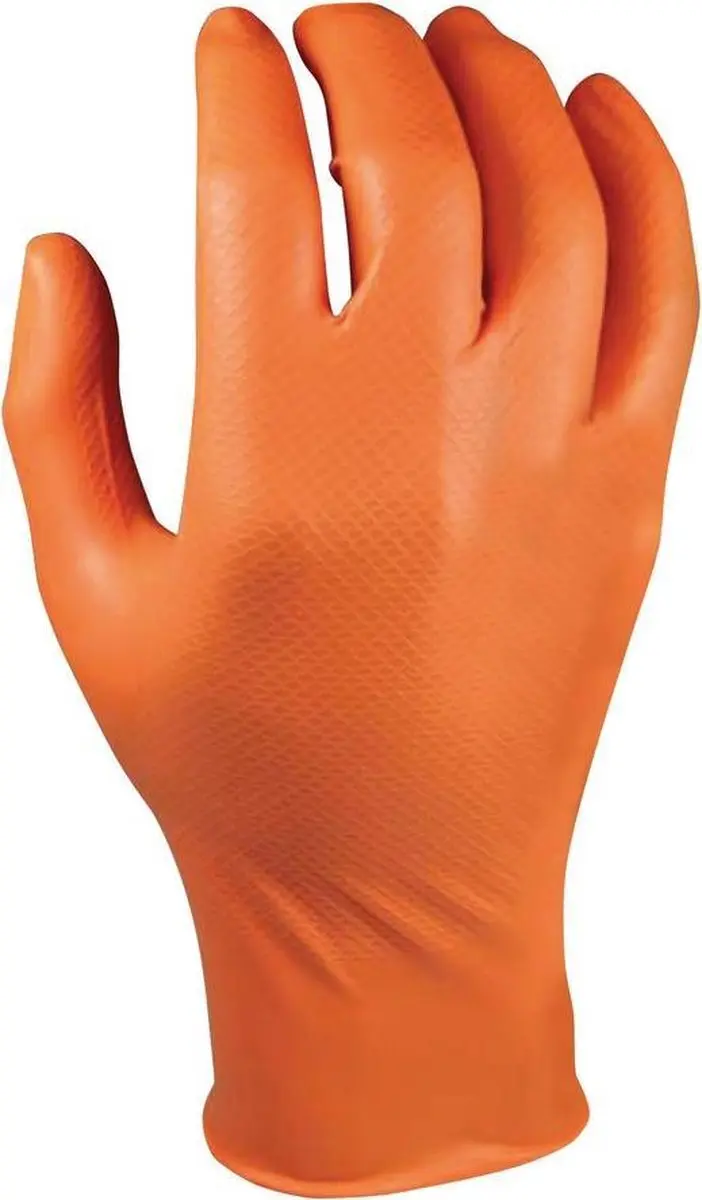 Oxxa X-Grippaz Pro 44-550 Handschoenen - XL - 50 Stuks - Nitril - Oranje