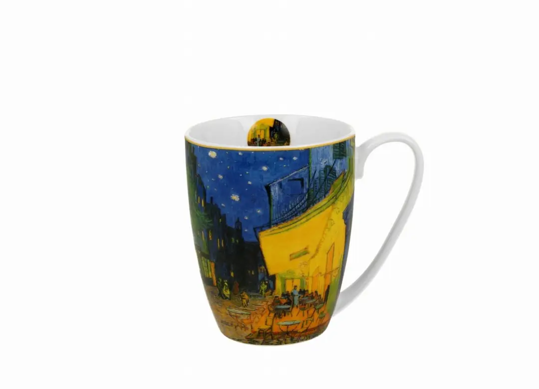 Duo Mok 'Terrace at Night' Van Gogh - Porselein 360ml - Multicolor