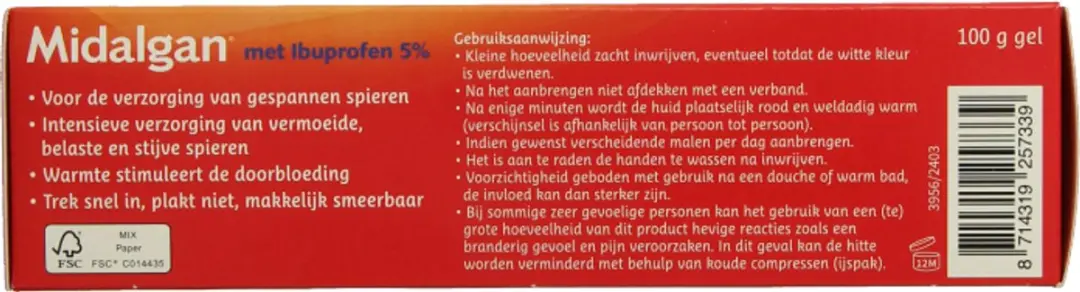 Midalgan Ibuprofen 4-in-1 Gel 100g