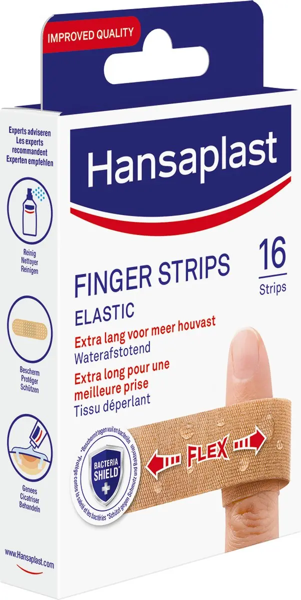 Hansaplast Elastic Pleisters 19x120mm - 16 Stuks - Beige