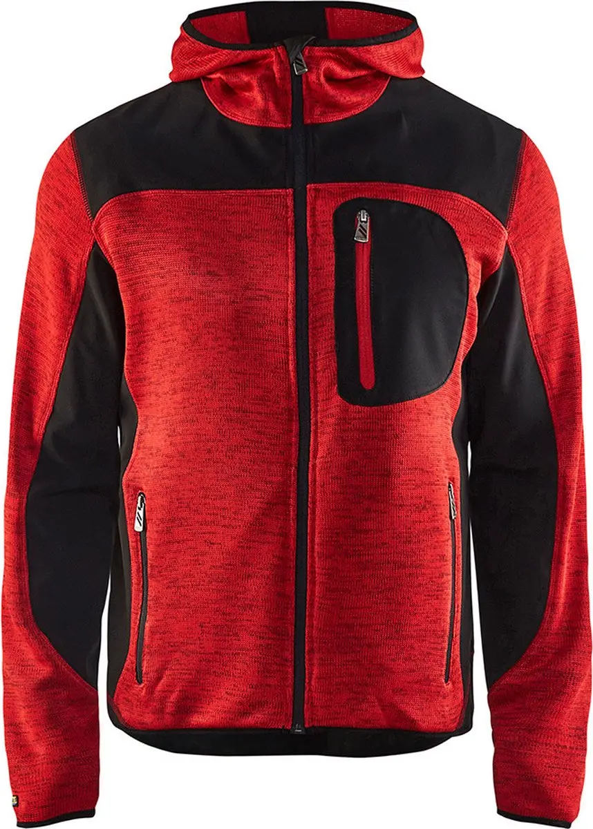 Blåkläder Gebreid Vest 4930-2117 - Rood/Zwart - 3XL
