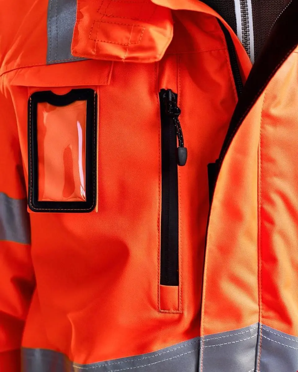 Blåkläder 4837-1977 Jack Ongevoerd High Vis Rood/Zwart - 4XL - afbeelding 6 van 6