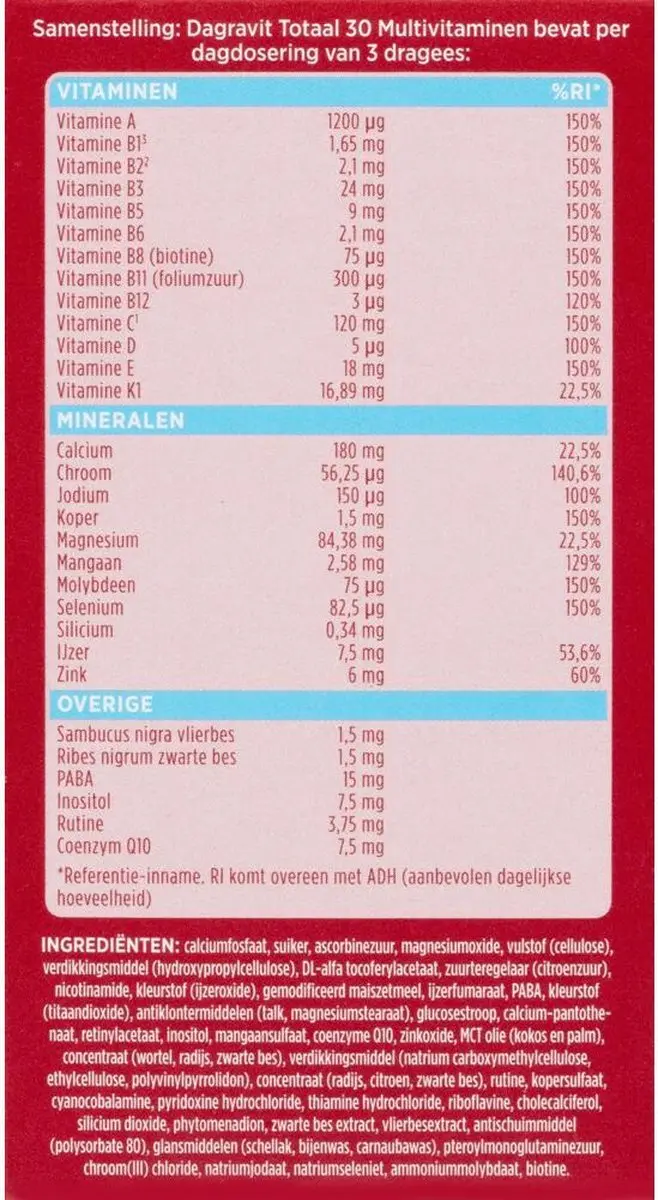 Dagravit Totaal 30 Voordeelverpakking - 400g