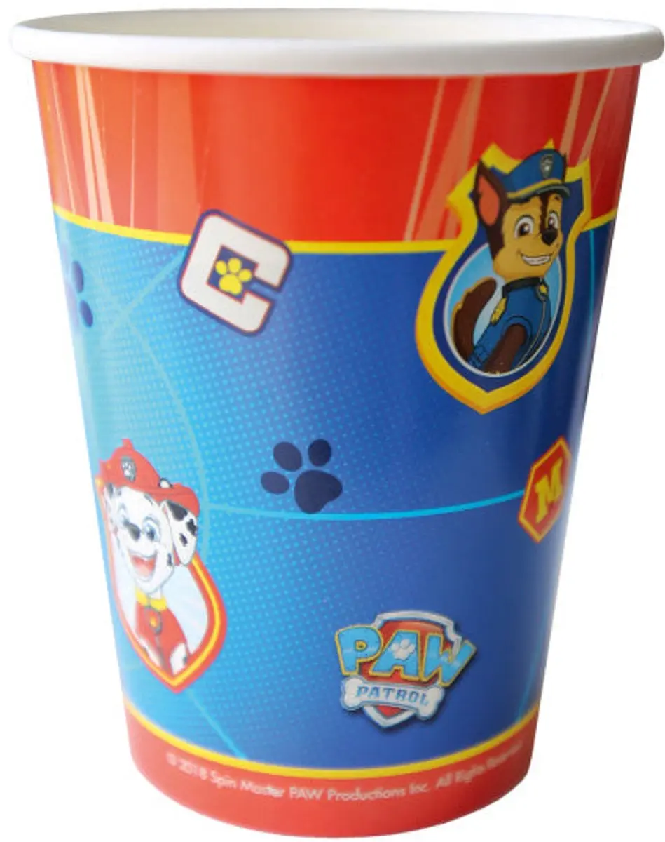 PAW Patrol Bekers 250ml - Rood/Blauw - 8 Stuks