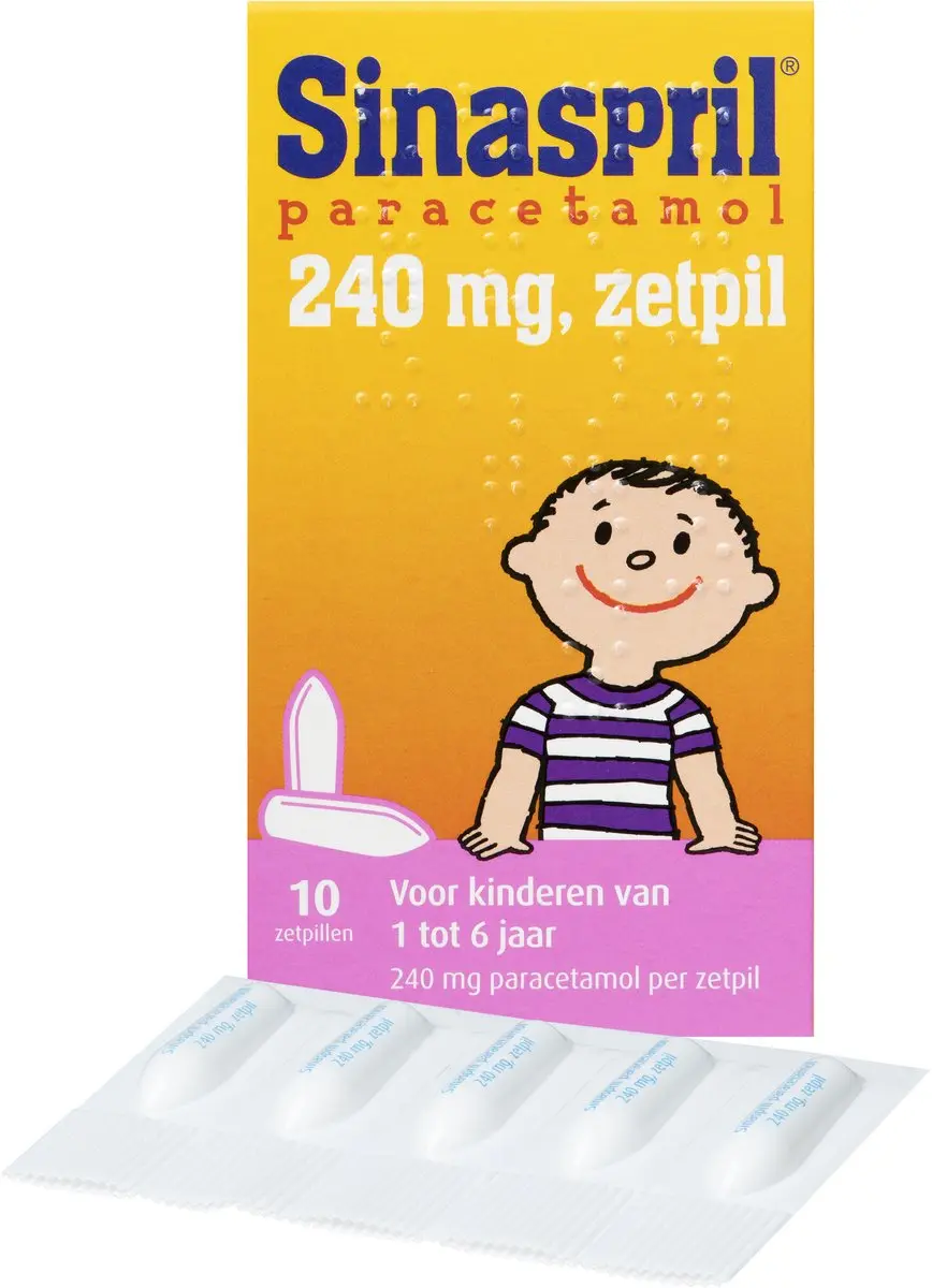 Sinaspril Paracetamol Zetpil 240mg - 10 Stuks
