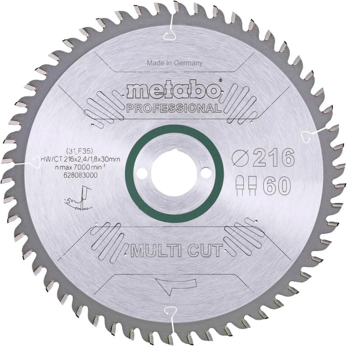 Metabo HM 216x30mm 60-tands Cirkelzaagblad